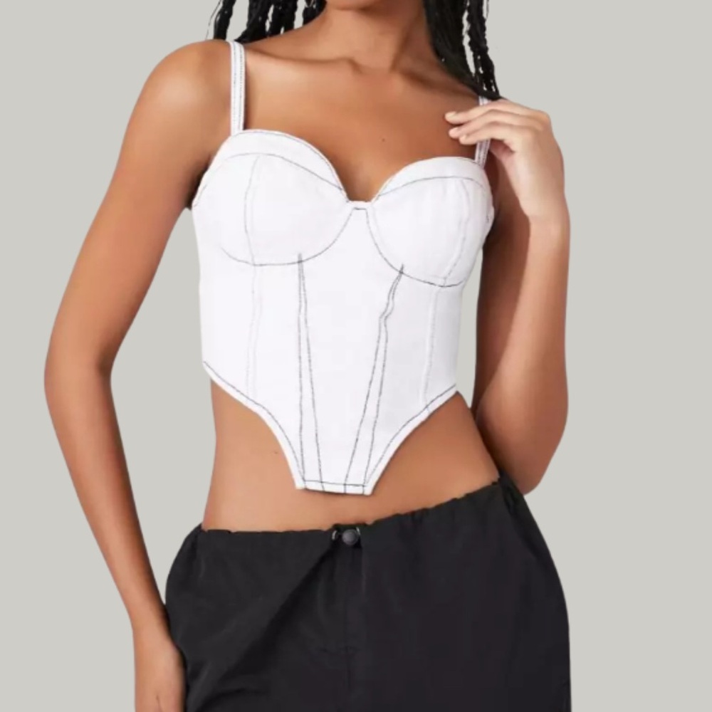 LIKE NEW Forever 21 Bustier Jean Top